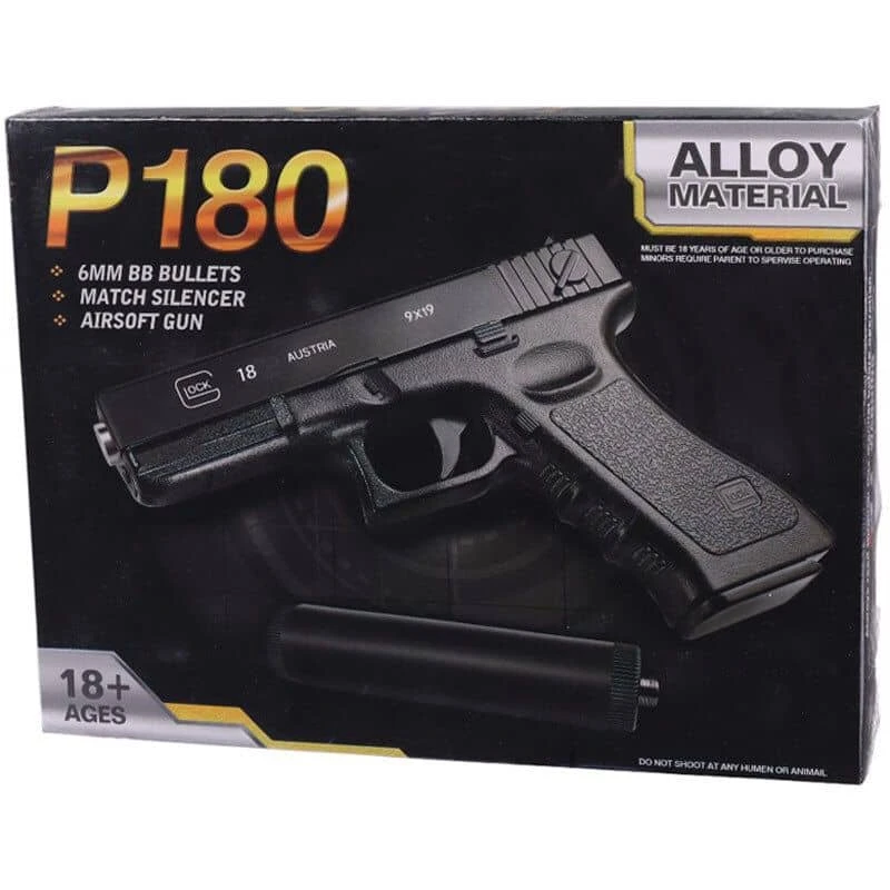 تفنگ بازی کلت لیزر دار metal p-180